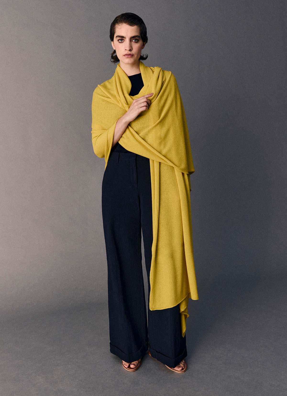 Calvert Luxury Wrap - Linden Yellow, O/S image