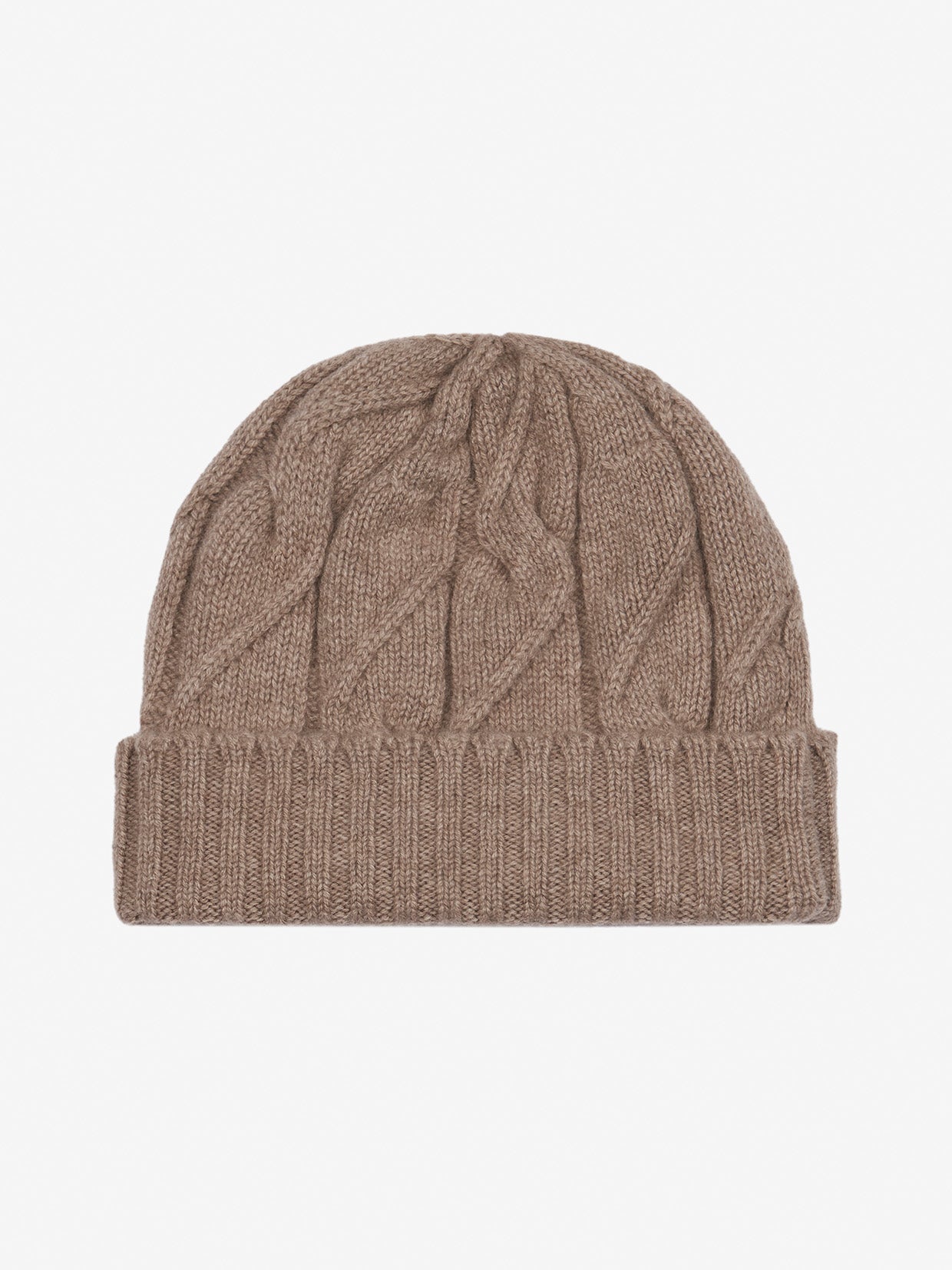 Camber Cable Knit Hat - Dark Natural image