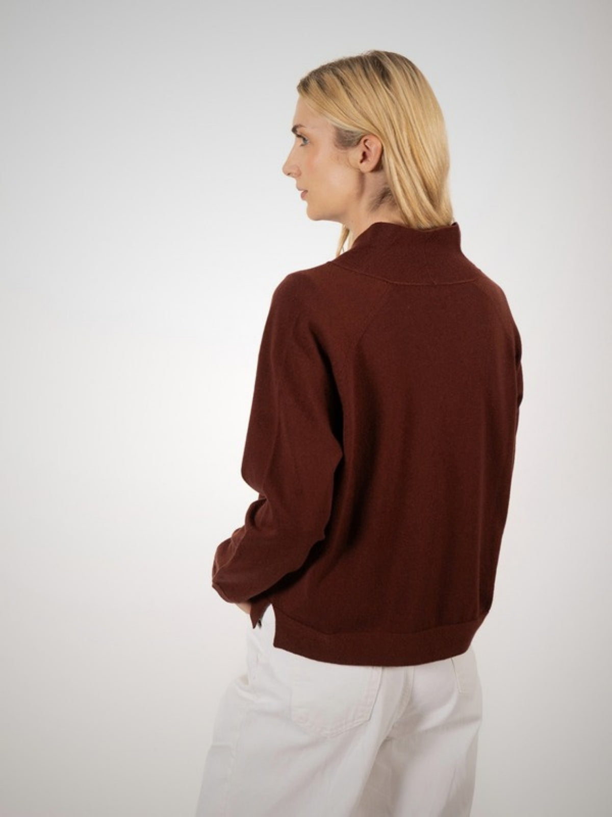 Aarti Cashmere Shawl Collar Jumper (in Warm) – Hawico Scotland
