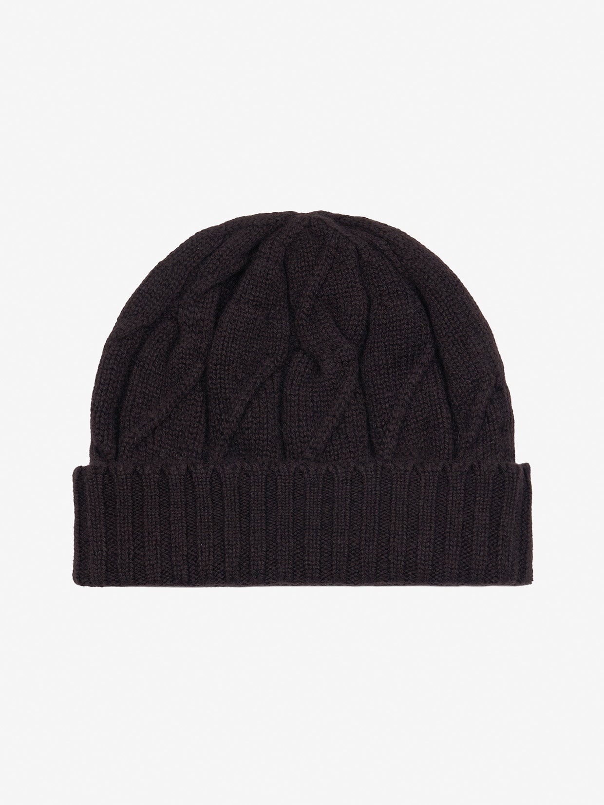Camber Cable Knit Hat - Dark Brown image