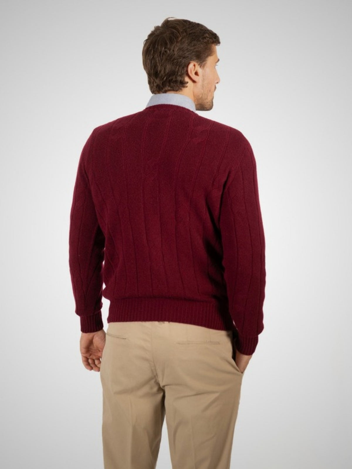 Morven Men's 2 Ply Cashmere Jumper (in Barolo) – Hawico Scotland