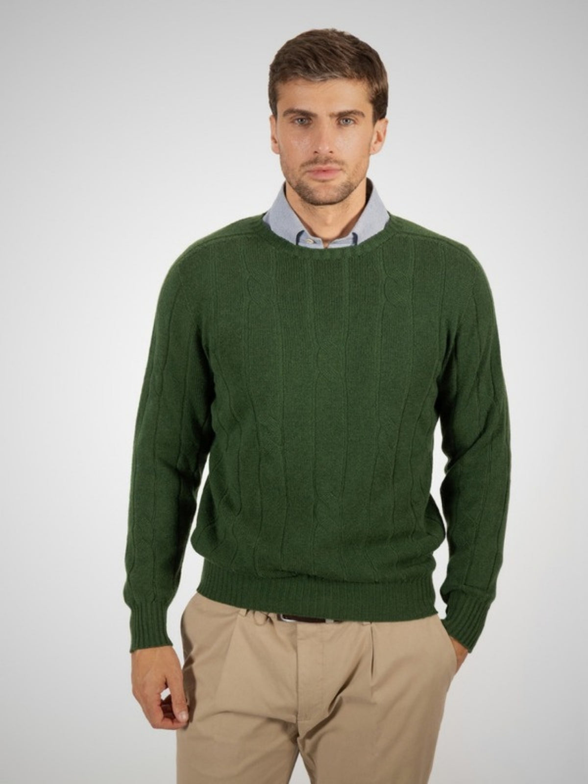 Morven Men's 2 Ply Cashmere Jumper (in Cedar) – Hawico Scotland