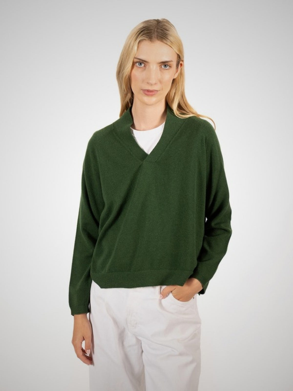 Aarti Cashmere Shawl Collar Jumper (in Cedar) – Hawico Scotland