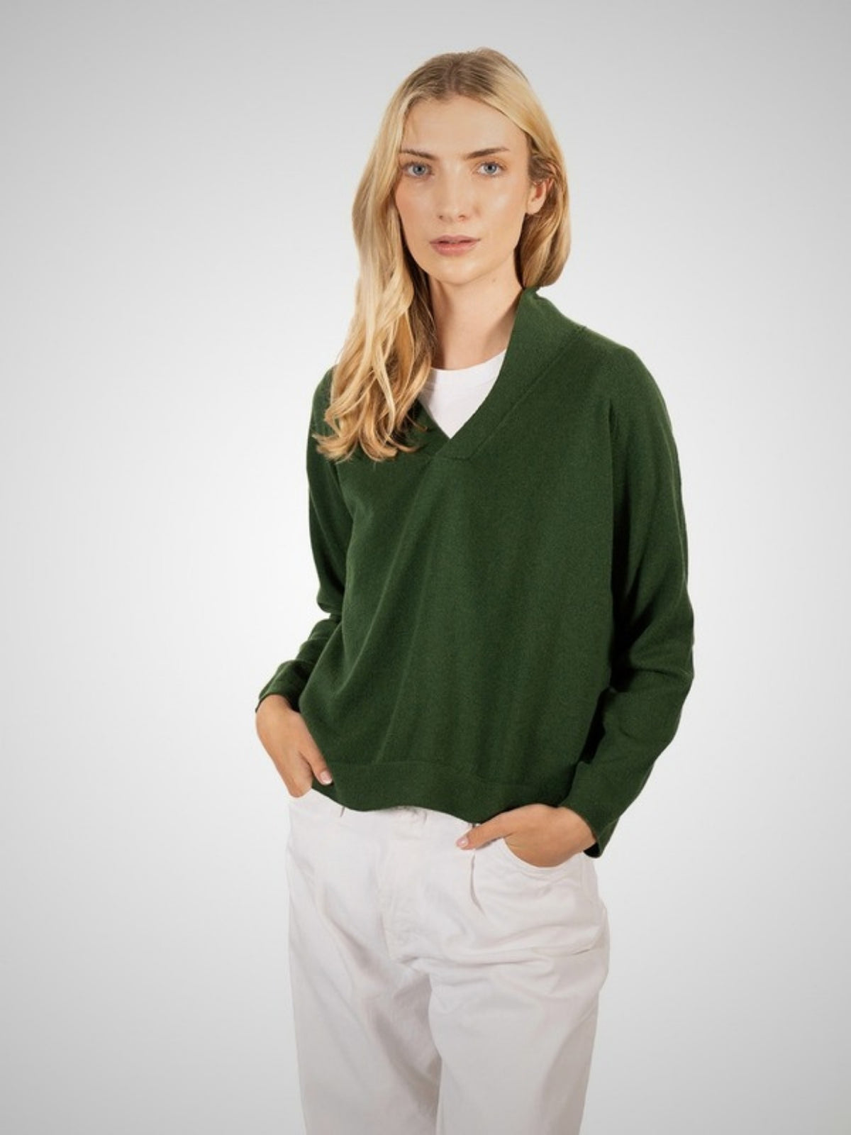 Aarti Cashmere Shawl Collar Jumper (in Cedar) – Hawico Scotland