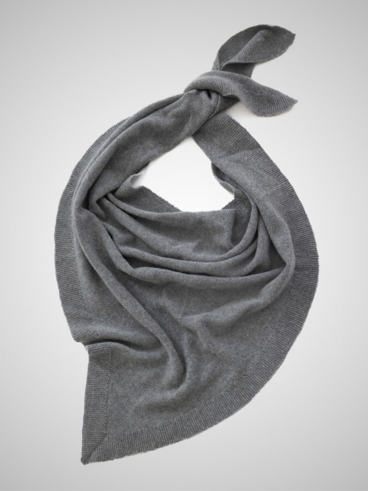 Clouda Cashmere Triangle Wrap (in Grey Flannel) – Hawico Scotland