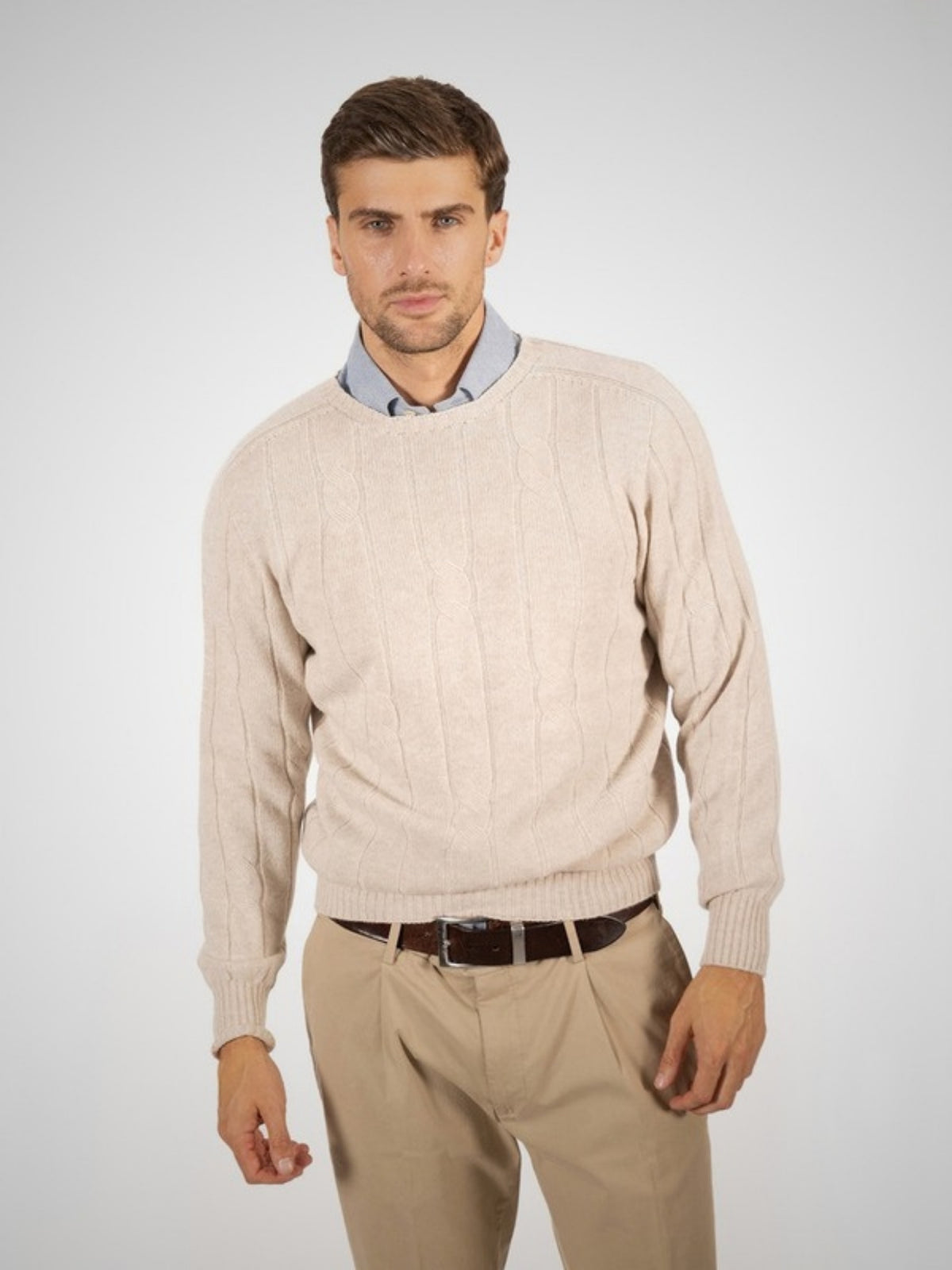 Morven Men's 2 Ply Cashmere Jumper (in Swansdown) – Hawico Scotland