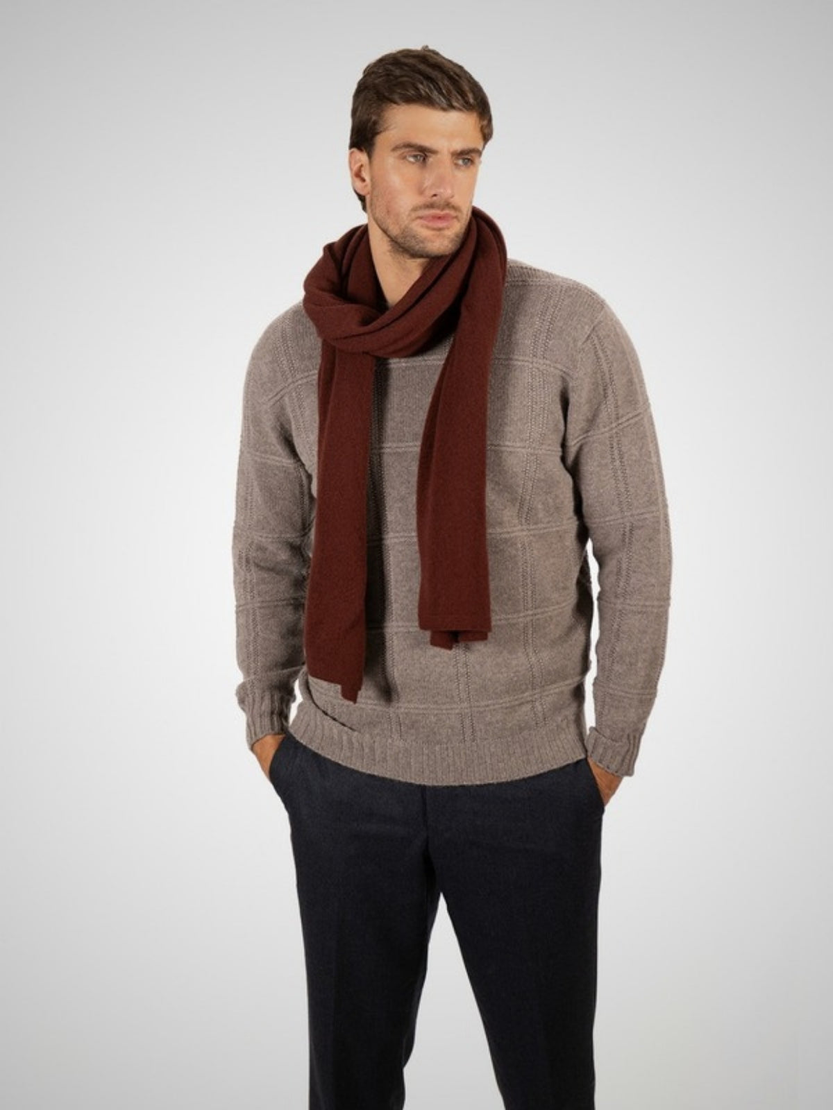 Vero Men's 3 Ply Cashmere Jumper (in Sable) – Hawico Scotland