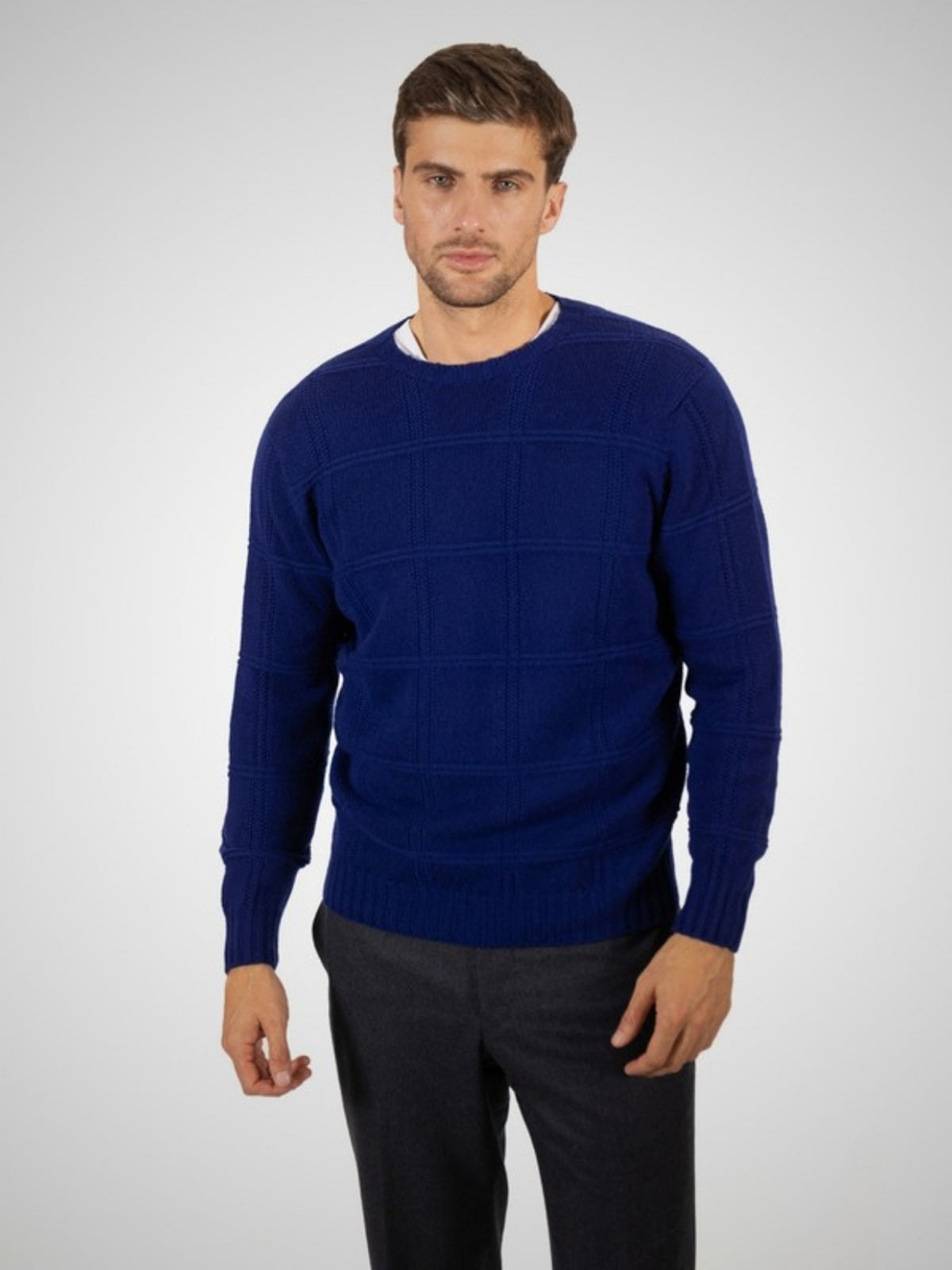 Vero Men's 3 Ply Cashmere Jumper (in Smalt) – Hawico Scotland